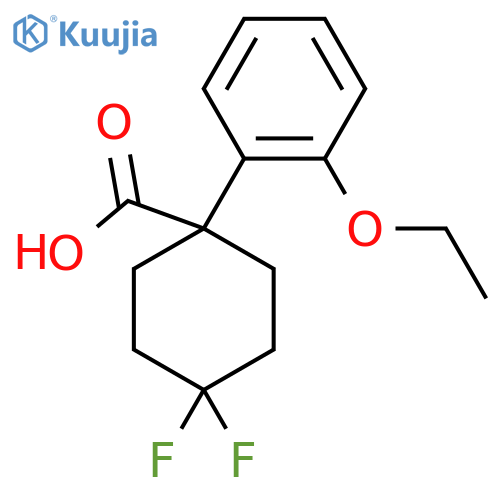 1-(2-ethoxyphenyl)-4,4-difluorocyclohexane-1-carboxylic acid structure