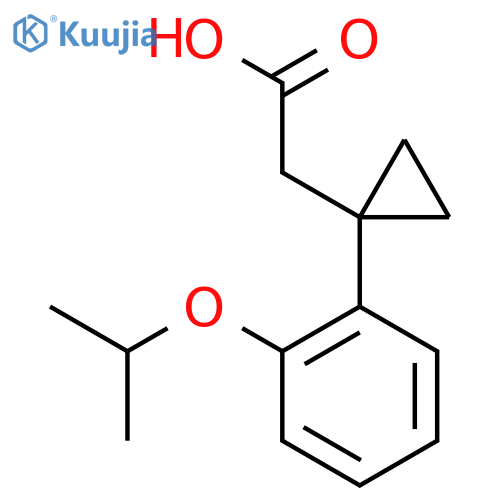 2-{1-2-(propan-2-yloxy)phenylcyclopropyl}acetic acid structure