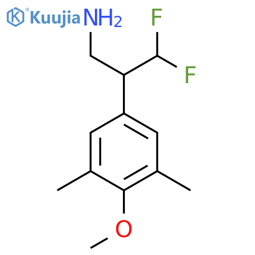 3,3-difluoro-2-(4-methoxy-3,5-dimethylphenyl)propan-1-amine structure