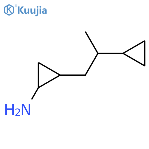 2-(2-cyclopropylpropyl)cyclopropan-1-amine structure