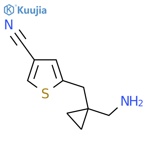 5-{1-(aminomethyl)cyclopropylmethyl}thiophene-3-carbonitrile structure