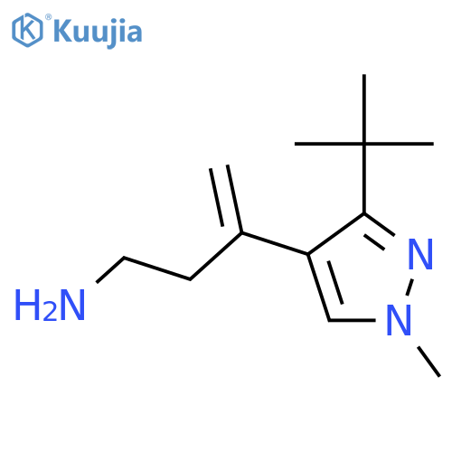 3-(3-tert-butyl-1-methyl-1H-pyrazol-4-yl)but-3-en-1-amine structure