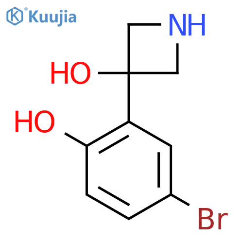 3-(5-bromo-2-hydroxyphenyl)azetidin-3-ol structure
