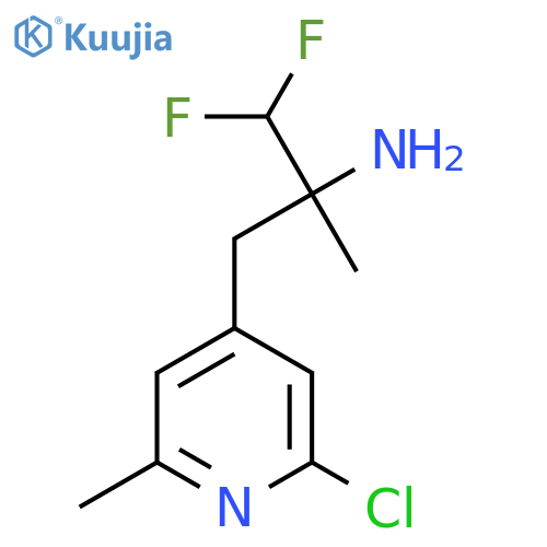 3-(2-chloro-6-methylpyridin-4-yl)-1,1-difluoro-2-methylpropan-2-amine structure