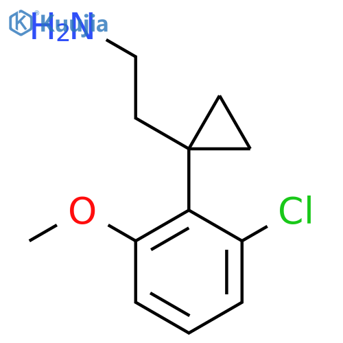 2-1-(2-chloro-6-methoxyphenyl)cyclopropylethan-1-amine structure