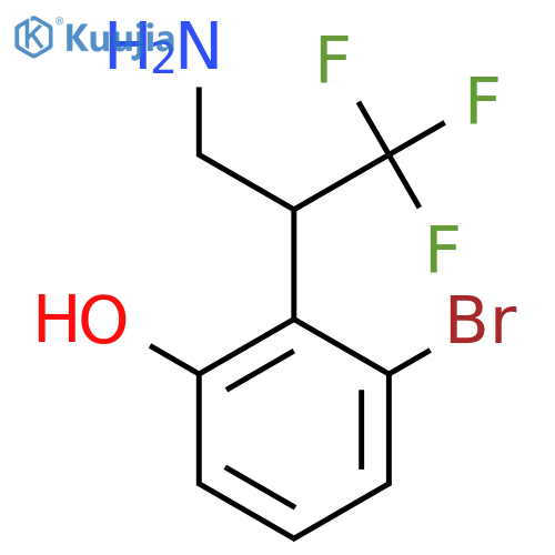 2-(3-amino-1,1,1-trifluoropropan-2-yl)-3-bromophenol structure