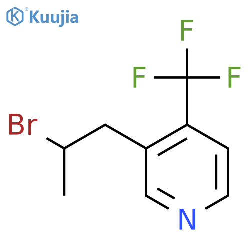 3-(2-bromopropyl)-4-(trifluoromethyl)pyridine structure