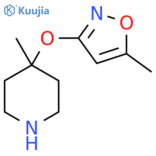 4-methyl-4-(5-methyl-1,2-oxazol-3-yl)oxypiperidine structure