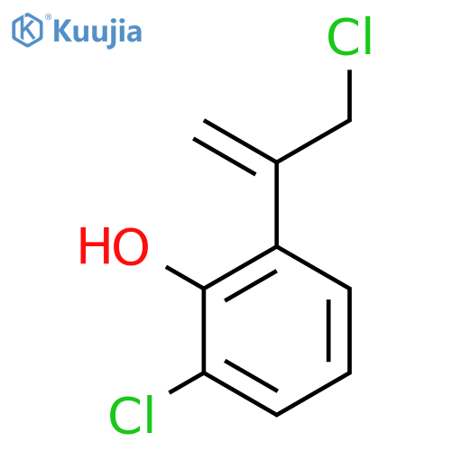 2-chloro-6-(3-chloroprop-1-en-2-yl)phenol structure