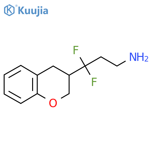 3-(3,4-dihydro-2H-1-benzopyran-3-yl)-3,3-difluoropropan-1-amine structure