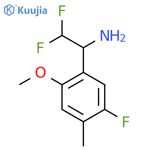 2,2-difluoro-1-(5-fluoro-2-methoxy-4-methylphenyl)ethan-1-amine structure