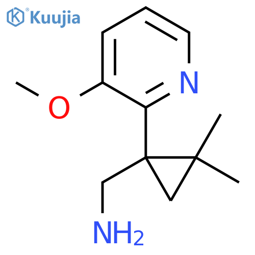 1-(3-methoxypyridin-2-yl)-2,2-dimethylcyclopropylmethanamine structure
