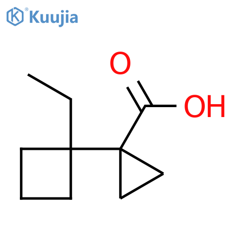 1-(1-ethylcyclobutyl)cyclopropane-1-carboxylic acid structure