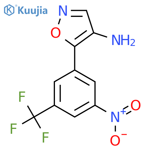 5-3-nitro-5-(trifluoromethyl)phenyl-1,2-oxazol-4-amine structure