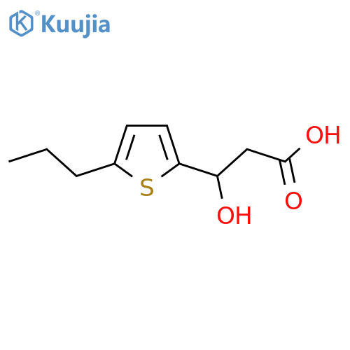3-hydroxy-3-(5-propylthiophen-2-yl)propanoic acid structure
