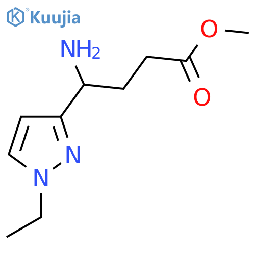methyl 4-amino-4-(1-ethyl-1H-pyrazol-3-yl)butanoate structure