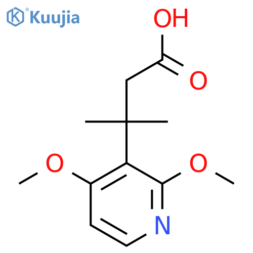 3-(2,4-dimethoxypyridin-3-yl)-3-methylbutanoic acid structure