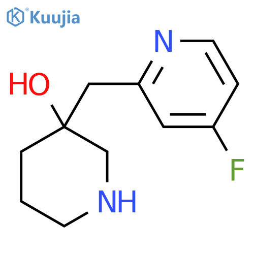 3-(4-fluoropyridin-2-yl)methylpiperidin-3-ol structure