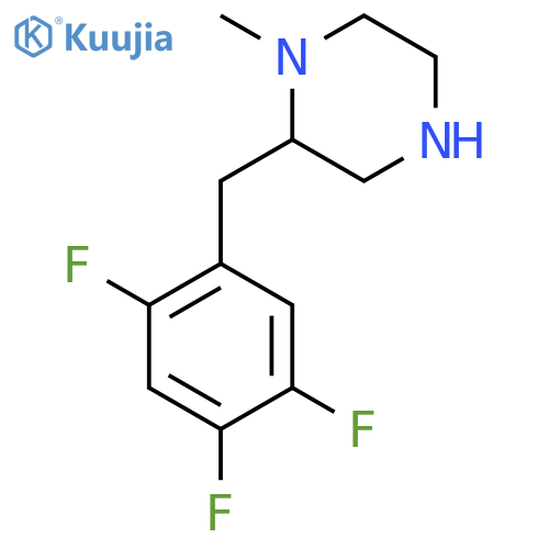 1-methyl-2-(2,4,5-trifluorophenyl)methylpiperazine structure
