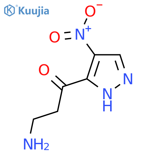 3-amino-1-(4-nitro-1H-pyrazol-3-yl)propan-1-one structure