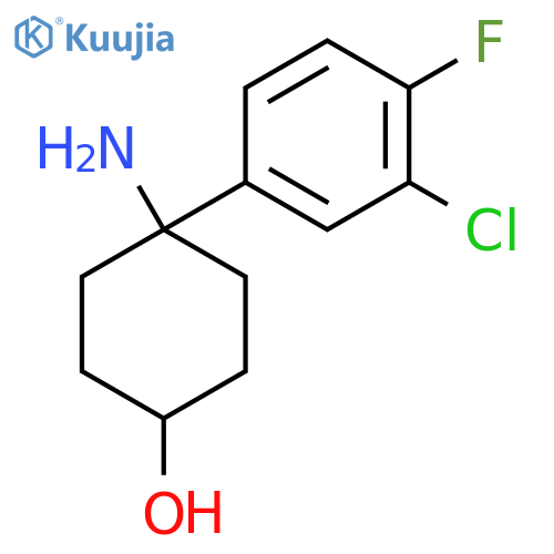 4-amino-4-(3-chloro-4-fluorophenyl)cyclohexan-1-ol structure