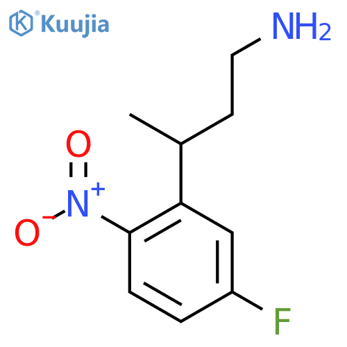 3-(5-fluoro-2-nitrophenyl)butan-1-amine structure