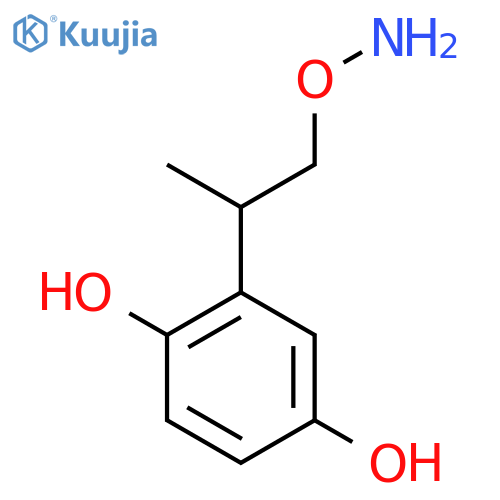 2-1-(aminooxy)propan-2-ylbenzene-1,4-diol structure