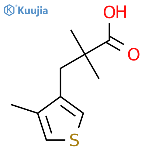 2,2-dimethyl-3-(4-methylthiophen-3-yl)propanoic acid structure