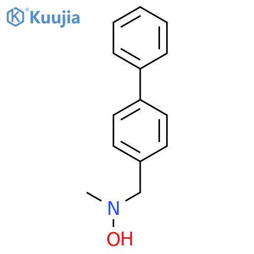 N-methyl-N-(4-phenylphenyl)methylhydroxylamine structure