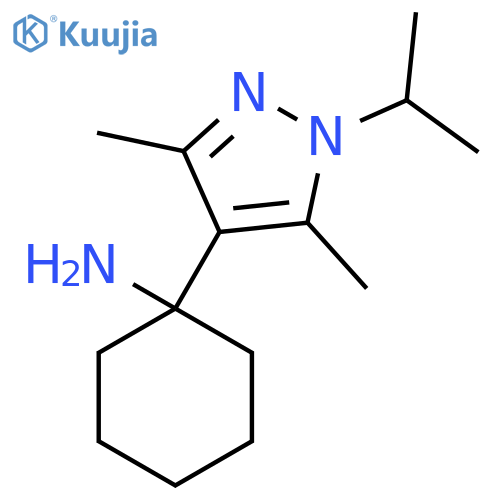 1-3,5-dimethyl-1-(propan-2-yl)-1H-pyrazol-4-ylcyclohexan-1-amine structure