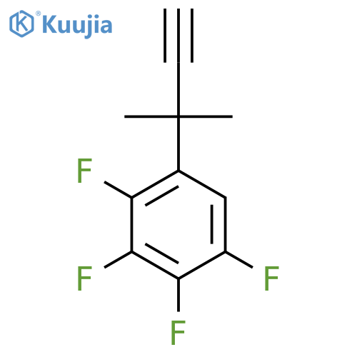1,2,3,4-tetrafluoro-5-(2-methylbut-3-yn-2-yl)benzene structure