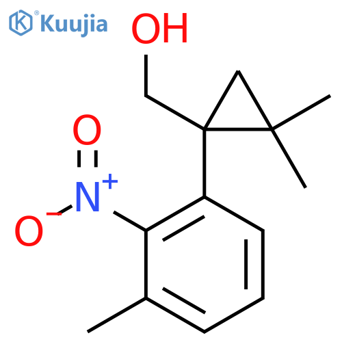 2,2-dimethyl-1-(3-methyl-2-nitrophenyl)cyclopropylmethanol structure