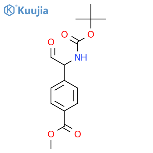 methyl 4-(1-{(tert-butoxy)carbonylamino}-2-oxoethyl)benzoate structure