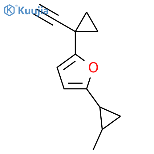 2-(1-Ethynylcyclopropyl)-5-(2-methylcyclopropyl)furan structure