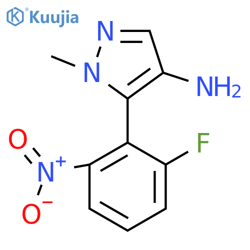 5-(2-fluoro-6-nitrophenyl)-1-methyl-1H-pyrazol-4-amine structure