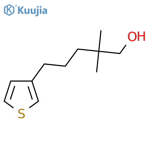 2,2-Dimethyl-5-(thiophen-3-yl)pentan-1-ol structure