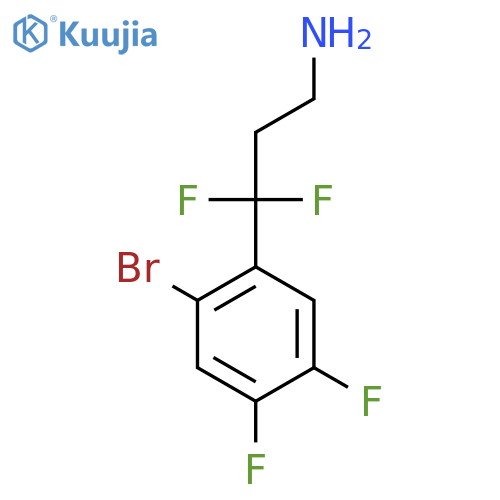 3-(2-bromo-4,5-difluorophenyl)-3,3-difluoropropan-1-amine structure