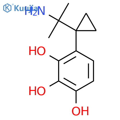 4-1-(2-aminopropan-2-yl)cyclopropylbenzene-1,2,3-triol structure