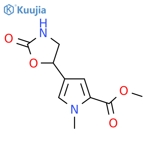methyl 1-methyl-4-(2-oxo-1,3-oxazolidin-5-yl)-1H-pyrrole-2-carboxylate structure