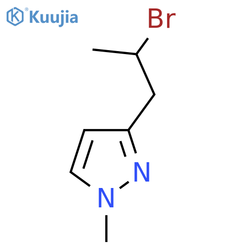 3-(2-bromopropyl)-1-methyl-1H-pyrazole structure