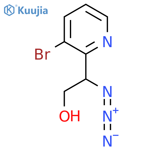 2-azido-2-(3-bromopyridin-2-yl)ethan-1-ol structure