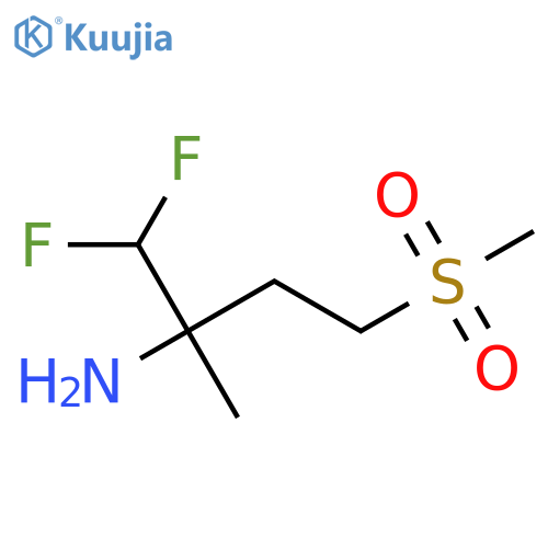 1,1-difluoro-4-methanesulfonyl-2-methylbutan-2-amine structure