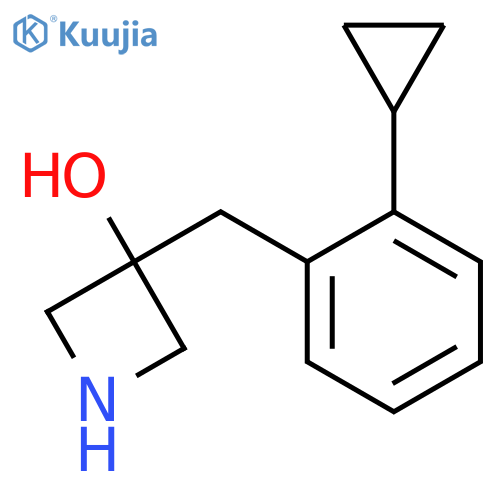 3-(2-cyclopropylphenyl)methylazetidin-3-ol structure