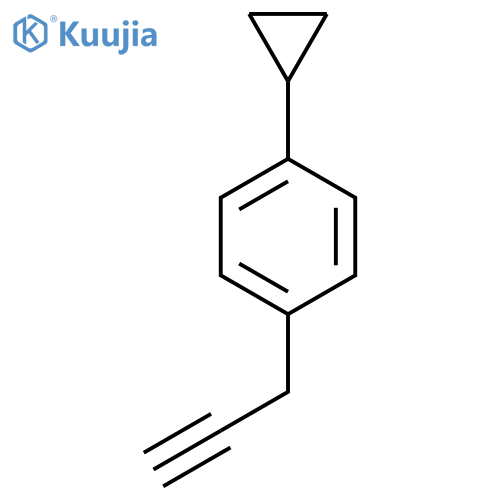 1-cyclopropyl-4-(prop-2-yn-1-yl)benzene structure