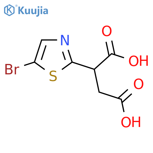 2-(5-bromo-1,3-thiazol-2-yl)butanedioic acid structure