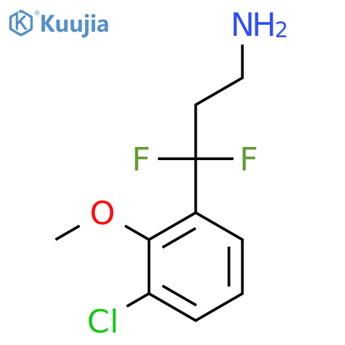 3-(3-chloro-2-methoxyphenyl)-3,3-difluoropropan-1-amine structure