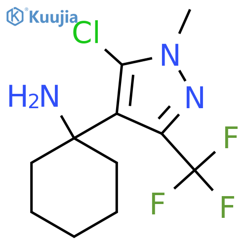 1-5-chloro-1-methyl-3-(trifluoromethyl)-1H-pyrazol-4-ylcyclohexan-1-amine structure