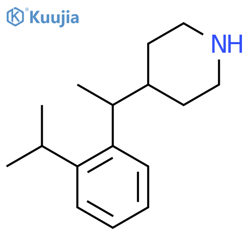 4-{1-2-(propan-2-yl)phenylethyl}piperidine structure