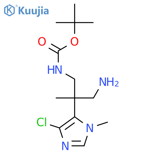 tert-butyl N-3-amino-2-(4-chloro-1-methyl-1H-imidazol-5-yl)-2-methylpropylcarbamate structure