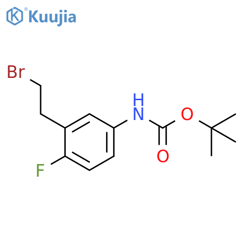 tert-butyl N-3-(2-bromoethyl)-4-fluorophenylcarbamate structure
